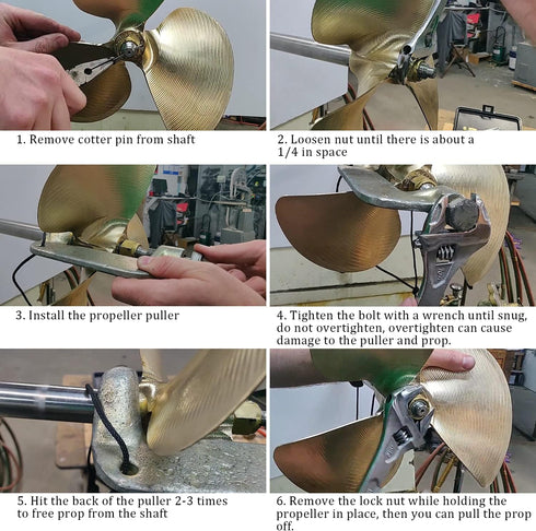 Yoursme Inboard Propeller Puller C Clamp for Ski & Wakeboard Propellers, Fits 1" to 1-1/8" Shaft