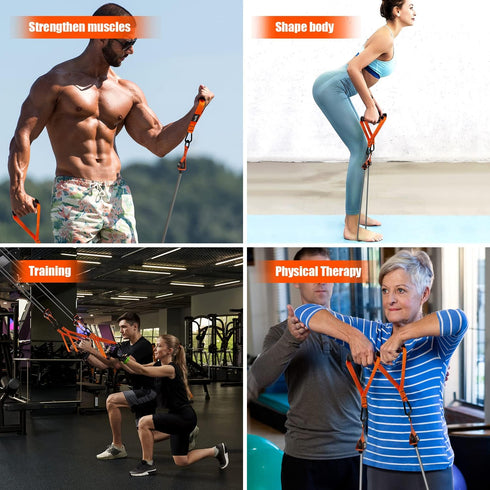 Resistance Bands - Heavy Exercise Bands with Handles for Working Out, Muscle Training, Strength, Home Gym Equipment