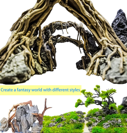 8 Pack Natural Driftwood for Aquarium | Spider Wood Freshwater Fish Tank Reptile Driftwood Branch
