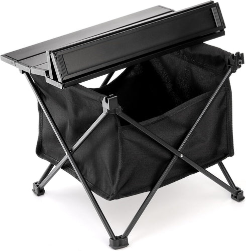 SOUJOY Camping Side Table, Small Folding Beach Table with Storage Bag for Outdoor Cooking, BBQ, Hiking