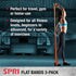 SPRI Flat Bands 3-Pack, Resistance Band Kit Set with 3 Levels for Strength Training and Body Workout