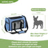 Soundy Large Pet Carrier for Dogs and Cats Under 25 Lbs, Portable Soft Sided Folding Travel Carrier, Blue
