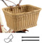 GRANNY SAYS Large Wicker Bike Basket with Accessories, Waterproof Front Bicycle Basket with Handles for Adult Bikes