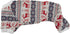Xmas Grey Red Cotton Clothes Dog Pajamas Jumpsuit for Pets, Medium 16"