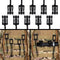 IronSeals 10 Pack Tactical Gear Clip - Square Shape Molle Web Dominators for Outdoor Hydration Tube Backpack Straps