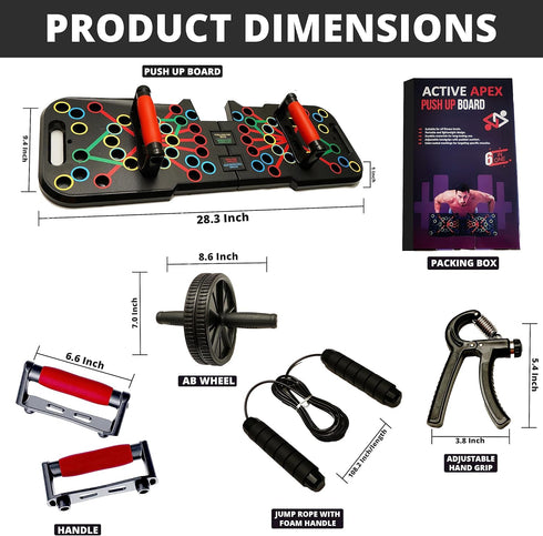 Push Up Board for Men & Women, 60 in 1 Foldable Pushup Board for Home Gym & Office, Multi-Functional Workout Equipment