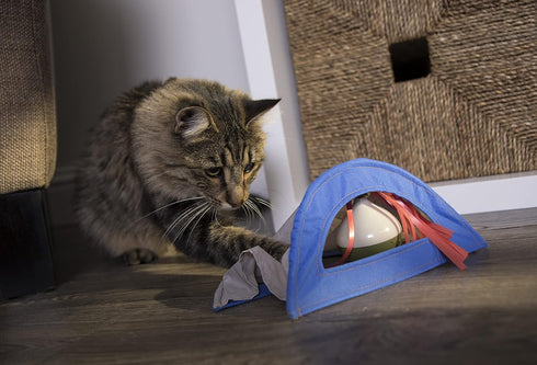 Petlinks Rowdy Rustler Electronic Motion Hide-N-Peek Ball Toy for Cats & Kittens, Spinning, Battery Powered, Fun