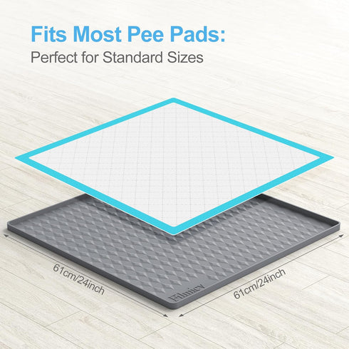 Filmicy 24 24 Pee Pad Holder for Dogs,Silicone Dog Puppy Pad Holder, x No Spill Raised Lip High Edge,Portable