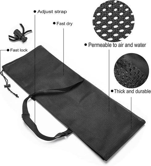 MOOCY Paddle Bag for Kayak, Canoe, SUP - 2 Piece Split Paddle Storage (Up to 230cm), Quick Dry Mesh Bag