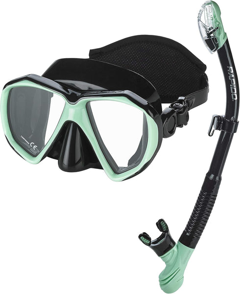 Scuba Mask and Snorkel Combo - Rapido Boutique Collection Duo Comfort | Snorkeling Gear for Adults