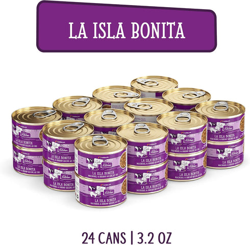 Weruva Cats in The Kitchen, La Isla Bonita with Mackerel & Shrimp Au Jus Cat Food, 3.2oz Can (Pack of 24)