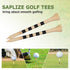 SAPLIZE Bamboo Golf Tees, Pack of 100/150, Four Size Options, Stable and Reliable Golf Tees, Available in Natural/White