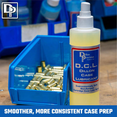 8 oz Dillon Precision Case Lubricant Non-Aerosol Spray for Brass Cases | Lanolin-Based Formula for Smooth Sizing