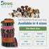 Genuine Leather Spike Dog Collar, 1" Wide, Full Grain Heavy Duty, Comfortable Inner Padded for Small Breeds (S, Fit
