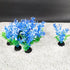 Aquarium Fish Tank Decorations 8 PCS Small Blue Tree Artificial Plastic Plants for Betta Fish Ornaments