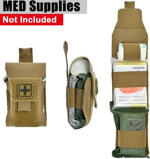 sozothy Mini IFAK Micro Trauma Pouch | Compact Empty EDC First Aid Organizer | Portable Stop Bleeding Supplies Pouch