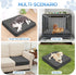 CHHKON Replacement Washable Dog Bed Covers - Waterproof Pet Puppy Bed Cover (Dark Grey, 36x27x6 inch)