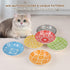 Ceramic Cat Food Bowl Set, Wide Shallow Bowls for Relief Whisker Fatigue, Colorful Flat Cat Dish, Microwave Safe
