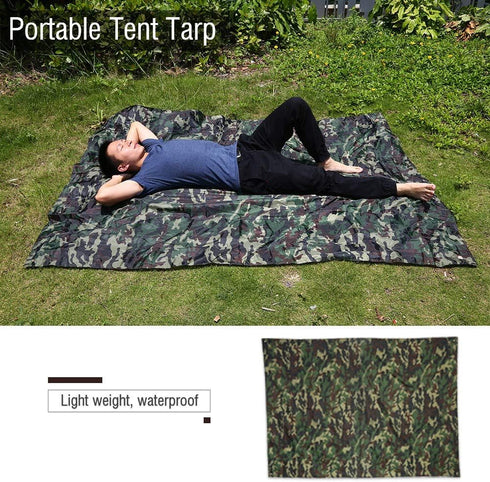 Lightweight Outdoor Cam Hiking Tent Tarp, Waterproof Picnic Mat Shelter, 2 * 2M with Drawstring Carrying Bag.