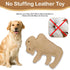 SPOT Dura-Fused Leather Buffalo Dog Toy with Squeaker, Real Leather and Jute Fabric for Aggressive Chewers