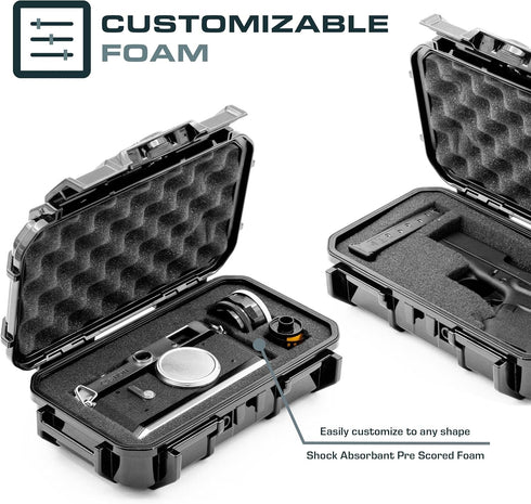 Seahorse 56 Portable Waterproof Hard Micro Case with Accuform Foam, IP67 Waterproof, Lockable, for Hand Tools