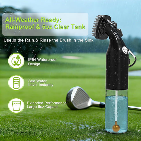 5oz Kiss Core Electric Golf Club Cleaner Brush: AA Battery Powered for Effortless Cleaning - Golf Club Brush for Golf