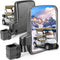 Golf Cart Side Mirrors, No Drilling, 180 Degree Rotation & Foldable, HD Shatterproof Glass Mirrors for Club Car EZGO