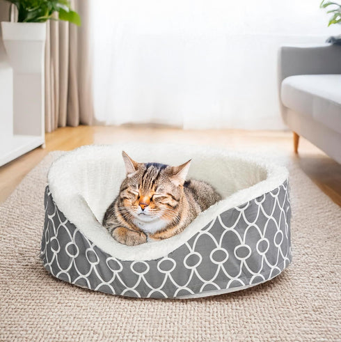 MidWest Homes for Pets Orthopedic Egg-Crate Nesting Pet Bed w/ Teflon Fabric Protector, XS Gray