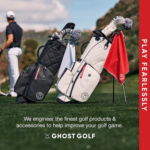 Ghost Golf Magnetic Towel (Caddie), Ultra-Absorbent Microfiber Towel with Magnet, 18" x 40"
