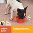 The Dodo Collapsible Dog Bowl, Red; Travel Bowl That Folds Flat with Carabiner for Easy Storage and Carry