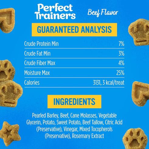 6 oz (Pack 8) Blue Dog Bakery Perfect Trainers, Mini Dog Training Treats, Soft & Chewy, Made w/USA Beef, Healthy