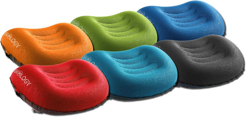 TREKOLOGY Ultralight Inflatable Camping Travel Pillow - ALUFT 2.0 Compressible Ergonomic Pillow for Support