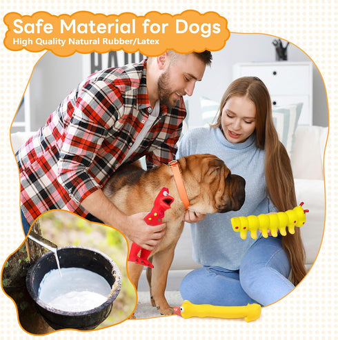 (3 Pack-Large) Rubber Chicken Dog Squeaky Toys, Durable Latex Chew Toys for Small Medium Large Size Dogs, Teething