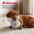 4 Inch Pet Lou Squeaky Rabbit Dog Plush Toy, Stuffing-Free Soft Plush, Durable Bouncy Squeaker Ball, Floats in Water