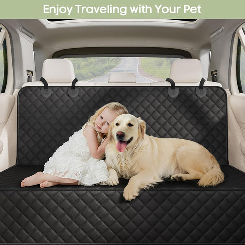 Dog Car Seat Cover for Back Seat, Waterproof Pet Bench Seat Cover for Dogs, Scratchproof Nonslip Rear Seat Protector
