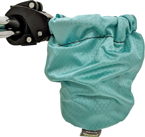 Shock-Absorbing Bike Cup Holder (Influencer Blue Diamond) | Fits All Handlebars, Adjustable for Any Size Drink