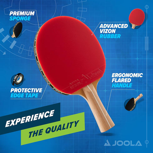 JOOLA Omega Control Tournament Performance Ping Pong Paddle - Table Tennis Racket for Advanced Training with Flared