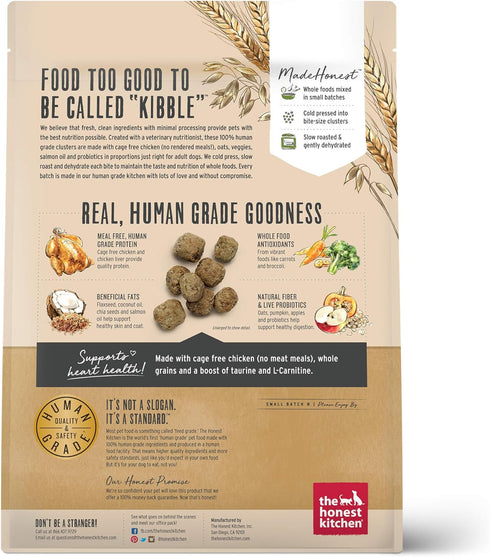 The Honest Kitchen Whole Food Clusters, Whole Grain Chicken & Oat Dry Dog Food, 5 lb Bag