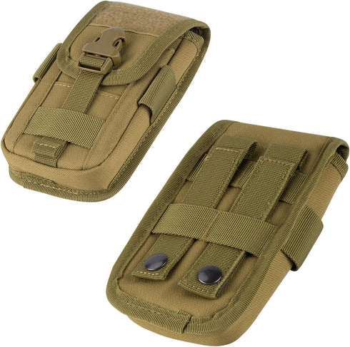 IronSeals Tactical Phone Holster Pouch, Molle Smartphone Case for 4.7"-6.9" with US Flag Patch for iPhone 16 Pro/15 Pro