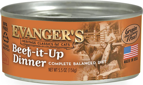 Evanger's Dog & Cat Food Classic Cat Food - Beef & Liver - 24x5.5 oz