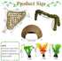 6 PCS Hermit Crab Climbing Toys Large Bendable Moss Hermit Crab Climbing Toys Coconut Hideout Hut Plants with Suction