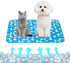 NACOCO Summer Pet Cooling Mat - Cat Dog Cushion Pad for Sleeping Cool, Dark Blue Lemon, S