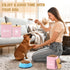 Jingmore Set 3 7+3+2 lbs Counter Metal Dog Treat Containers of with Bamboo Lids and Spoon Airtight Dog Food Snack Jars