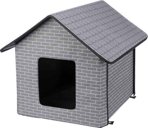 TRIXIE Insulated Outdoor Pet House, Foldable Waterproof Material for Small Dogs and Cats, Great for Feral Cats