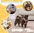 Poen 6 Pcs Bone Shaped Plush Squeaker Dog Toy, 8.27 x 4.72 Inch, Soft Calming Interactive Fetch Toy, White