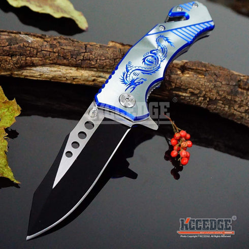 KCCEDGE BEST CUTLERY SOURCE EDC Pocket Knife, Camping Accessories, Razor Sharp Edge Drop Point Blade, Folding Knife,