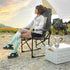 43") Camping Chairs for Adults, Camp Chair with Table, Lawn Chairs with High Back, Outdoor Folding Chairs for Fishing