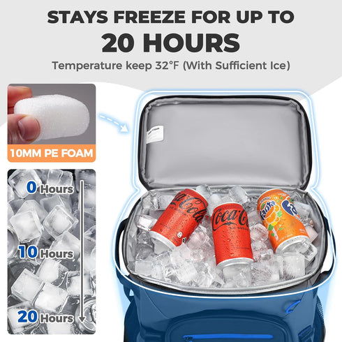 Heytrip Backpack Cooler Bag, Insulated Waterproof for 36/54 Cans, Leak-Proof Camping Cooler