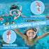 HiiPeak Snorkeling Gear for Kids, Goggles with Nose Cover, Dry Top Snorkeling Set for Ages 5-15