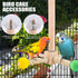 Gosknor 360 Bird Stand Perch Toy, Premium Wooden Interactive Spinning Parakeet Toys Degree Free Rotation Practical Bird